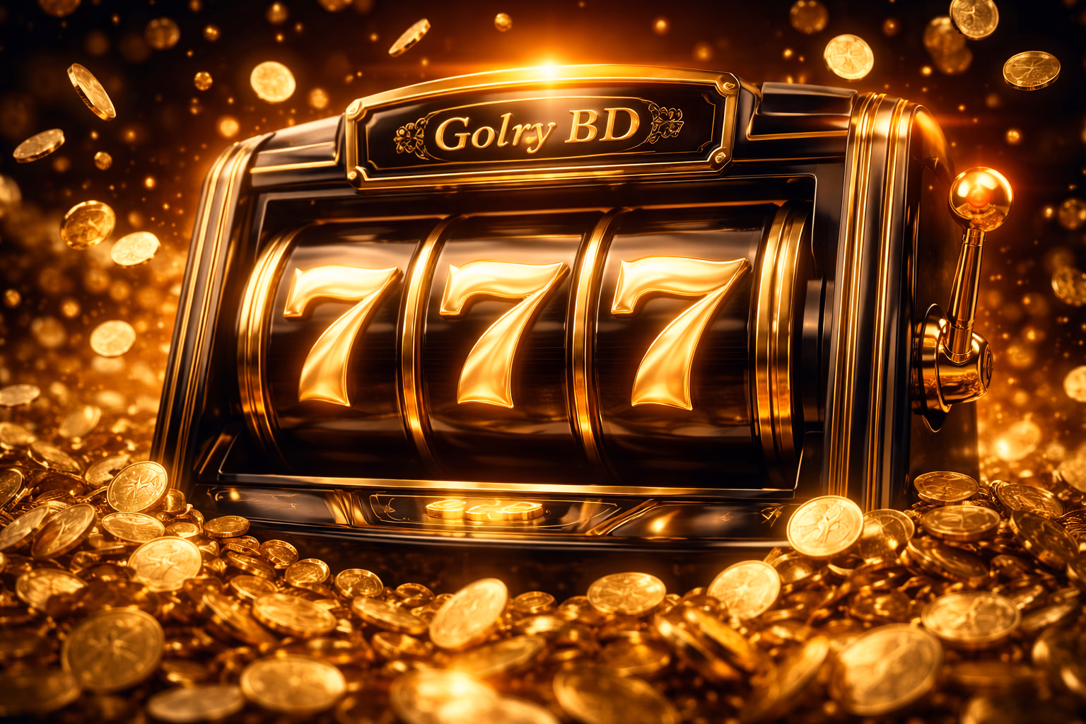 Stylish Bangladeshi player in traditional attire enjoying a luxurious golden slot machine experience on Golry BD